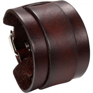 Kal-Bracelet Homme Cuir Manchette Viking Biker Enveloppez Adjustable,Bracelet De Force Moto Fantaisie Style Rock Punk Gothique,Cadeau Pour Homme - Neuf