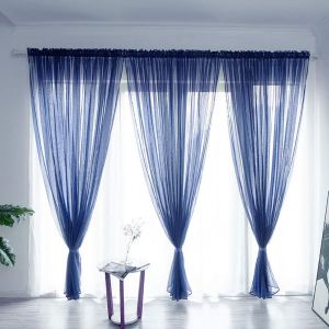 Cmws-Boyouth Voilages Transparents De Couleur Unie Avec Passe-Tringle Pour Chambre &Agrave; Coucher, Salon, H&ocirc;tel, Blanc, 1 Panneau, 150 X 270 Cm - Neuf