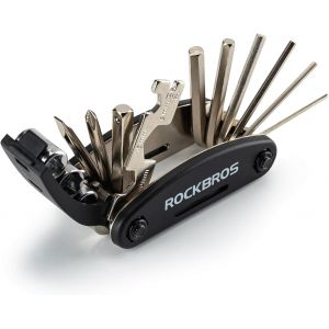 Outils De Réparation Kit D'outil Vélo Vtt 16 En 1 Multifonctions Outil À Main Velo Réparation Poche Noir - Neuf