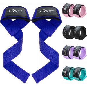 Straps Gym-Sangles D'halt&eacute;rophilie-Straps Powerlifting-Bretelles Rembourr&eacute;es En N&eacute;opr&egrave;ne Et Silicone Antid&eacute;rapant-Accessoires Pour Gym-Lifting Straps - Neuf