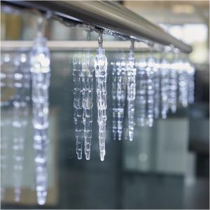 Jgd-Dcgc01 Guirlande Lumineuse Led, En Forme De Stalactite, Blanc Froid, 135 Cm, Avec Fonction Minuterie De 10, 6/18 H, Fonctionnement &Agrave; Piles (2 X Aa), Dur&eacute;e D'&eacute;clairage 10 000, Ip20, Pour - Neuf