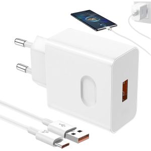 LORANKA-66W Supercharge Chargeur Rapide pour Hnor 200 Lite/200 Pro/90 Lite/Magic 6 Lite,Chargeur Universel avec 6A C&acirc;ble USB C 1m pour Hnor Magic 6 6Pro Magic7 Lite X6b X8b Pad 2 9 X8a X9 - Neuf