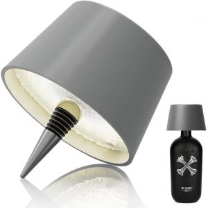 KALANKA-lampe tactile de Bouteille Amovible et Amovible, lampe de table sans fil rechargeable, Touche Tactile IP54 Etanche pour Restaurant,Chambre,Camping,Café - Neuf