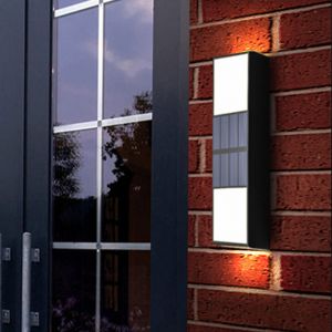 Applique Murale Solaire &Eacute;tanche Ip65, Lampe Led Ext&eacute;rieure Pour Jardin Et Cour - Neuf