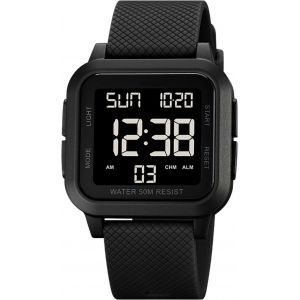 Eryi-Montre Digitale Homme Etanche 3atm Montre Numérique Montre De Sport Pour Homme Avec Rétroéclairage Led, Alarme, Chronomètre, 12/24 Heures - Neuf