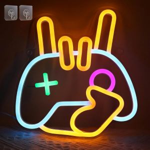 Game Rock Néon Lumineux En Acrylique Moulé À La Main Avec Alimentation Usb Décoration Murale Led Pour Adolescents, Garçons, Salle De Jeu, Cadeau De Fête D'anniversaire - Neuf