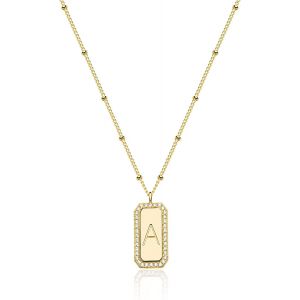 Tianyi-Cha&icirc;ne Pour Femme Avec Pendentif Personnalis&eacute; En Or Et Argent - Collier Multi-Rangs Hypoallerg&eacute;nique 18 Carats - Bijou Fantaisie Pour Femmes Et Filles - Neuf