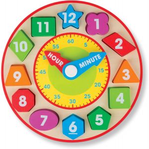 KAL-Horloge De Tri De Formes, Jouets De D&eacute;veloppement En Bois Pour Enfants, Jouet D'Eveil, Trieur De Formes Pour Enfants, Jouet D'Apprentissage, Cadeau Pour Gar&ccedil;on Ou Fille - Neuf