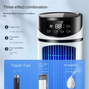 Climatiseur Portatif Maison Mini Refroidisseur D'Air pour Bureau 6 Vitesses Vent Noir Blanc - Neuf