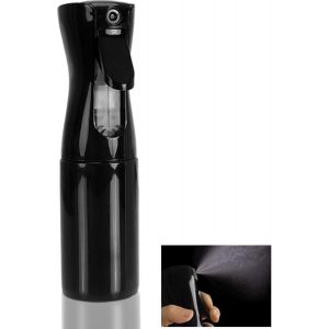 KALANKA-Vaporisateur, Peut Pulvériser Brume en Continu, 200ml, Flacon Vaporisateur Continu, Flacon Vaporisateur pour la Coiffure, Utilisé Pour la Coiffure, le Nettoyage, Fleurs, Noir - Neuf