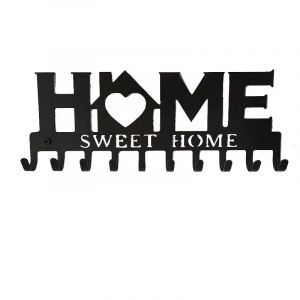 Sweet Home Décoratif porte-Clés (10 Crochets en Métal Mural portemanteau pour Porte d'entrée, la Cuisine ou le Garage de Stockage pour la Maison, au Travail, en Voiture, Clés, etc.) - Neuf
