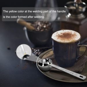 Lot De 2 Cuill&egrave;res &Agrave; Caf&eacute; En Acier Inoxydable,1 Cuill&egrave;re &Agrave; Soupe (15 Ml) Et 1 Cuill&egrave;re &Agrave; Soupe (30 Ml),Cuill&egrave;re &Agrave; Mesurer Cuill&egrave;re &Agrave; Soupe Pour Caf&eacute;,Lait En Poudre,Poudre De Fruits,Lot De 2.[U327] - Neuf