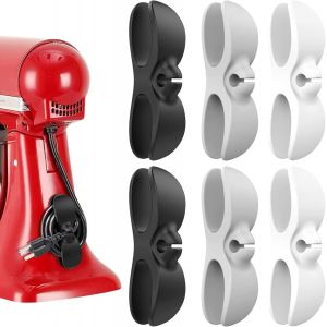 JEXNOVASHOP-Organisateur de Cable, 6 Organisateur de Fil Electrique pour Appareils C&acirc;ble Organisateur Support de Cordon pourElectrom&eacute;nagers pour M&eacute;nagers, M&eacute;langeur, Cafeti&egrave;re (6 Pcs) - Neuf