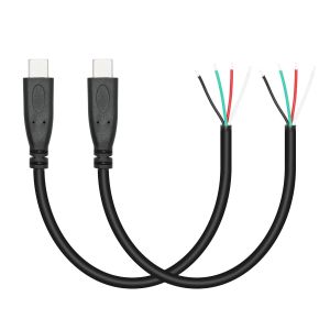 ERYI-Câble Court Usb C Vers 4 Broches Bare Wire Open End Wire 11"", 22 Awg 5 V/3 A Usb Type C Mâle Câble D'Alimentation Et De Données Pigtail À 4 Broches, Pour Appareil Usb De Type C Installé Ou Répar - Neuf