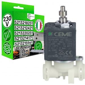 KALANKA-Electrovanne pour Machine a Cafe Grain 3-Voies avec Code Origine 5213218251 5213212421 5213220251 5213214171 5213215961 pour DeLonghi ECAM ETAM - MADE IN ITALY - Garantie de 5 Ans - - Neuf