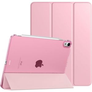 Coque Pour Ipad Air 11 Pouces M3/M2 (2025/2024), Ipad Air 5e/4e Génération (2022/2020) 10,9 Pouces, Étui De Protection Mince Avec Dos Transparent, Sommeil/Réveil Auto, Bouquet Rose - Neuf