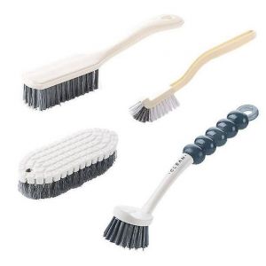 Lot de 4 brosses de nettoyage pour les coins de cuisine, brosse de nettoyage, brosse &agrave; vaisselle, brosse pour nettoyer les bouteilles, brosse pour nettoyer les chaussures, manche long - Neuf