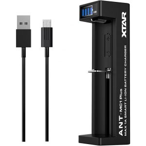 KGABERY-Mc1 Plus Chargeur De Batterie Usb-C Pour Batteries Li-Ion 18650,21700,26650,14500,18350-Chargeur Lcd Intelligent 0,5 A/1 A Avec Activation 0 V,Récupération De Décharge Excessive,Charge - Neuf
