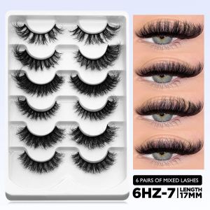Ore-Cils 5d Duveteux ?Il De Chat,Naturels,Épais,Bouclés,Longs Et Résistants,Extension De Cils Pour Maquillage-6 Pairs-6hz07- - Neuf