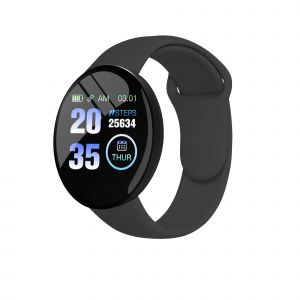 Nouvelle Montre Intelligente D18¿Fitness Tracker Numérique Rond Avec Moniteur De Fréquence Cardiaque Pour Hommes Et Femmes (Bande Incluse,Pk B41).Black.With Original Box - Neuf