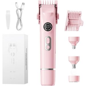 Rasoir Intime 4 En 1 Pour Femme, Ipx7, &Eacute;tanche, &Eacute;pilateur Facial Pour Femme, Rechargeable &Eacute;lectrique, Doux, Pour Le Nez, Le Corps, Les Jambes, Les Aisselles, Le Bikini - Neuf