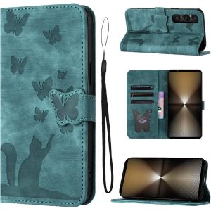 Kal-Housse Protection Pour Sony Xperia 1 Vi 5g 6.5 Pouces Matériau En Cuir Pu Coque Xperia 1 Vi Avec Fentes Pour Cartes Coque Sony Xperia 1 Vi Vert - Neuf