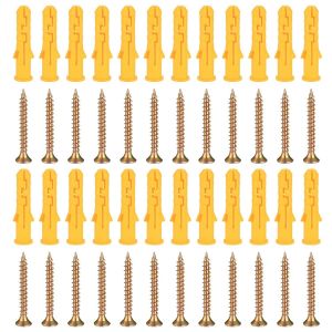 ChenQuanSarl-Lot De 50 Vis Et Chevilles Pour Mur De Maçonnerie, Brique, Béton, Vis Sans Tête Autotaraudeuses Pour Cloison Sèche, Boulons D'Ancrage Mural ¿ M8 X 40 Mm - Neuf