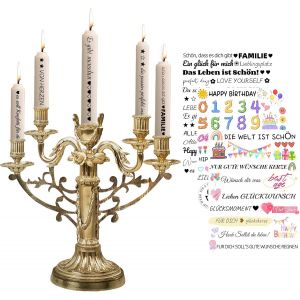 ChenQuanSarl-Feuilles De Tatouage Pour Bougies Confirmation Baptême Tatouages De Bougies Tatouages De Bougies 9 Pièces D'Autocollants De Bougie, Tatouages ¿¿¿¿¿¿¿¿Du Bougies, Feuille De Tatouage De B - Neuf