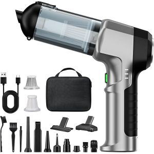 Aspirateur Voiture 4 en 1 Puissant 25000 PA Aspirateur à Main sans Fil 3 Vitesses 220 000 TR/Min pour Voiture, Cuisine, PC, canapé, Bureau, Maison et Nettoyage des Poils d'animaux - Neuf