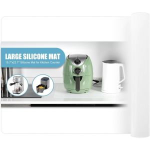 AYUHR-Tapis en silicone transparent 61 x 91 cm, tapis de table antidérapant, résistant à la chaleur, anti-adhésif, réutilisable, adapté à un usage alimentaire, passe au lave-vaisselle - Neuf