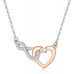 Kal-Collier Coeur Pour Femmes Filles, Pendentif C?ur Femme Collier Fille, Collier En Forme De C?ur Pendentif, Cadeau Bijoux Collier Pour Valentin Fête Des Mères - Neuf