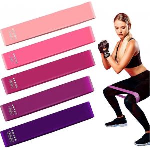 Bande De Fitness,[Ensemble De 5] Bandes De R&eacute;sistance Avec Instructions D'exercice Et Sac De Transport,Bandes De Sport En Latex Naturel Pour La Construction Musculaire,La R&eacute;&eacute;ducation - Neuf