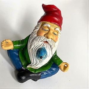 Statue De Jardin - Méchant Méditant - Statue Décorative En Résine - Statue Pour Jardin - Neuf