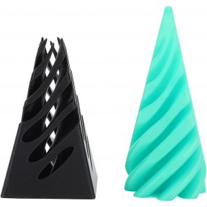 KAL-Jouet De C&ocirc;ne En Spirale, C&ocirc;ne En Spirale Imprim&eacute; 3D Multifonctionnel, Jouet De C&ocirc;ne En Spirale C&ocirc;ne Impossible Pour L'&Eacute;tude Du Travail (Vert Noir) - Neuf