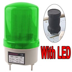 Balise Rotative Lte-1101,Buzzer D'avertissement/Sans Son,Lampe D'alarme Stroboscopique,Dc12v24v Ac220v,Indicateur De Signal,Lumière Flash Led,Sirène - Type Vert-With Buzzer-Ac220v - Neuf
