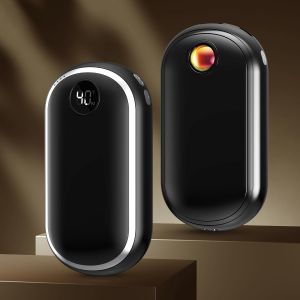 JGD-Chauffe Main Rechargeable, 10000 mAh Chaufferette Main Reutilisable, Chauffe Main Electrique avec Lumi&egrave;re du Coucher de Soleil, Adapt&eacute;s pour Ext&eacute;rieur, Camping, Chasse, Golf, Cadeau de No&euml;l - Neuf