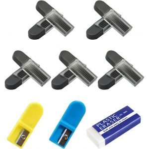 Kalanka-100pcs Mines De Compas 2b 2 Mm Avec Gomme Et Taille-Crayon Pour Taille-Crayon Math&eacute;matique Pour Cr&eacute;ation De Dessin Math&eacute;matique - Neuf