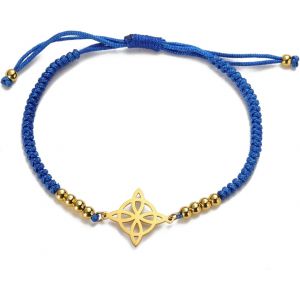Eryi-Bracelet De N?uds De Sorcières Pour Femmes Hommes En Acier Inoxydable Magie Sorcellerie N?ud De Sorcière Avec Une Perle Tissage Coloré Ajustable Bijoux Wiccan - Neuf