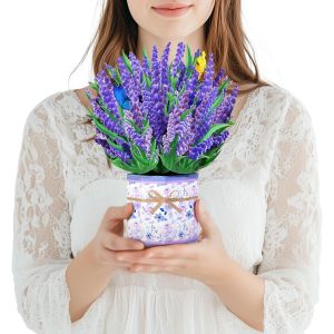 Trahoo-Carte Pop-Up - Fleurs - Carte De Fleurs 3d Pour Petite Amie, Femme Et Mère (Carte D'anniversaire, Anniversaire Rond, Remerciement) - Carte De V?ux Popup Pour La Saint-Valentin - Neuf