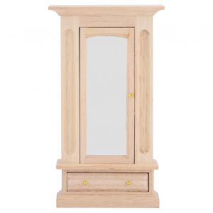1 :12 Armoire En Bois De Maison De Poup&eacute;e Avec Miroir Maison De Poup&eacute;e Meubles Lit Chambre Maison De Poup&eacute;e D&eacute;coration Pour Les Enfants 3-6 Ans - Neuf