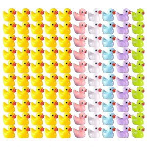 Tiny Ducks Set D&eacute;coration Forme R&eacute;aliste R&eacute;sine Durable Canards Attachants Pour No&euml;l F&ecirc;te D'anniversaire Jour Des Enfants 100 Pcs - Neuf