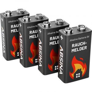 401005-4 Pile 6lr61 (9v) 9 V 4 Pc(s) - Absina - Neuf