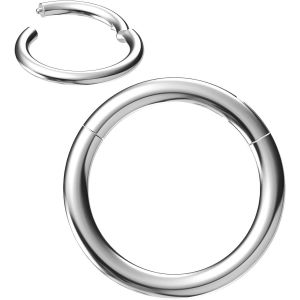 Kal-0.8/1.0/1.2/1.6/2.0/2.5/3.0/4.0mm Acier &Agrave; Charni&egrave;re Septum Segment Clicker L&egrave;vres Nez Anneau Hoop Helix Cartilage Daith Tragus - Neuf