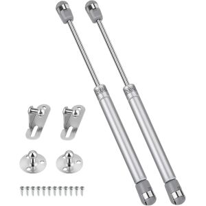 Lot de 2 V&eacute;rin &agrave; Gaz, 200N / 20kg Verin Meuble Ressort Amortisseurs &agrave; Gaz avec Vis, Verin Hydraulique Levage de Porte Armoire Cuisine Placard Penderie &agrave; Chambre, Charni&egrave; - Neuf