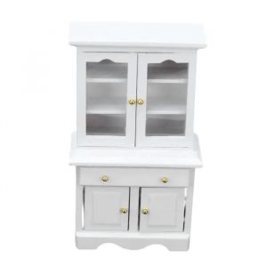 Vvikizy armoire de maison de poupée 1:12 Vvikizy Armoire de maison de poupée Armoire Miniature en bois pour maison jeux accessoire - Neuf