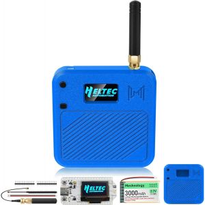 Esp32 Lora V3 Carte De D&eacute;veloppement Avec Antennes 863-928 Mhz+Batterie 3000 Mah+Bo&icirc;tier Meshtastic,Esp32-S3 Sx1262 Cp2102 &Eacute;cran Oled Wifi Bluetooth Int&eacute;gr&eacute; Pour Arduino Lorawan Iot (N32,Bleu) - Neuf