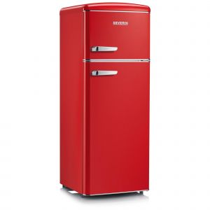 Severin RKG 8930 r&eacute;frig&eacute;rateur-cong&eacute;lateur Pose libre 206 L E Rouge - Neuf