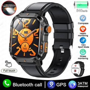 2025 Nouvelle Montre Intelligente Hommes Pour Xiaomi Militaire Ext&eacute;rieur Gps Sport Boussole Fr&eacute;quence Cardiaque Sommeil Ip68 &Eacute;tanche Montre Intelligente Ios Android.Black Leather. - Neuf