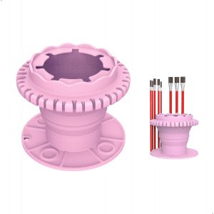 Nettoyeur Pinceaux Peinture, 3 en 1 Nettoyant pour Pinceaux Peinture Pliable, Multifonctionnel Silicone Porte-Pinceaux avec Palette pour Peinture Acrylique, Aquarelle et &iquest;&iquest; Base d'eau - Neuf