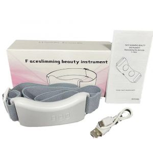 Masseur De Visage Ems V Pour Vibration Du Visage,Dispositif De Beauté,Dissolvant De Double Menton,Ligne En V,Ceinture De Levage Du Visage - Type Double Chin Reducer - Neuf